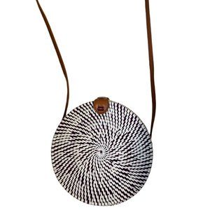 Handwoven rattan cross-body bag - used once